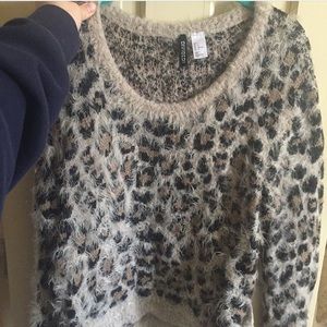 H&M cheetah sweater